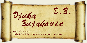 Đuka Bujaković vizit kartica